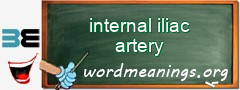 WordMeaning blackboard for internal iliac artery